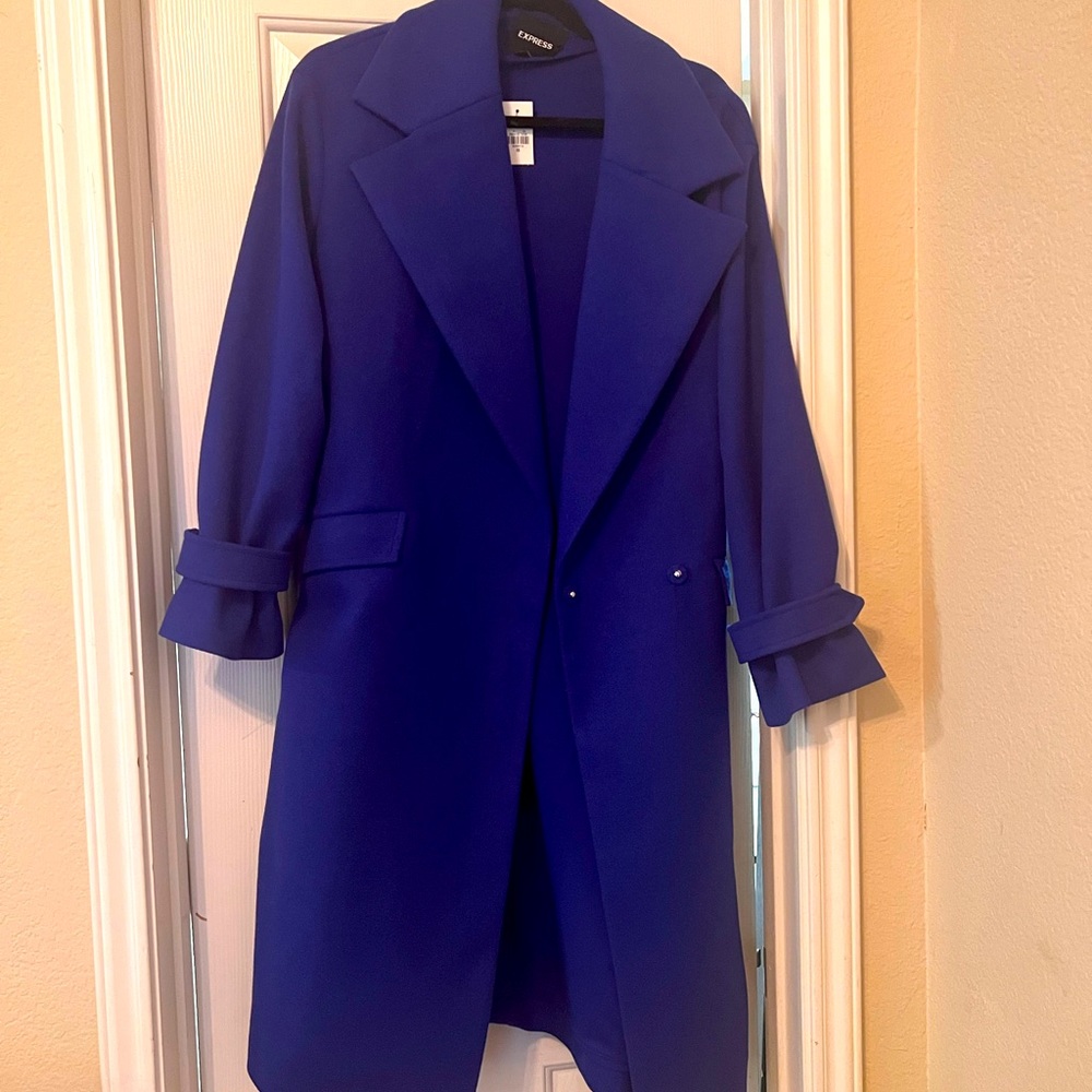 Calf length belted coat from Express. Never worn.